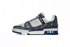 LOUIS VUITTON TRAINER " DENIM MONOGRAM WHITE BLUE "