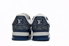 LOUIS VUITTON TRAINER " DENIM MONOGRAM WHITE BLUE "