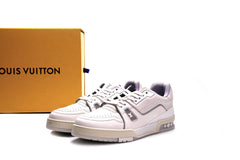 LOUIS VUITTON TRAINER " LITCHI PATTERN WHITE "