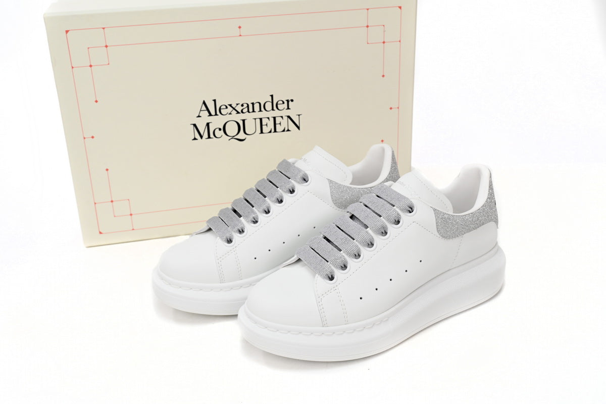 ALEXANDER MCQUEEN " WHITE/ GREY GLITTERED "