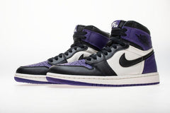 Purple and Black Air Jordan 1