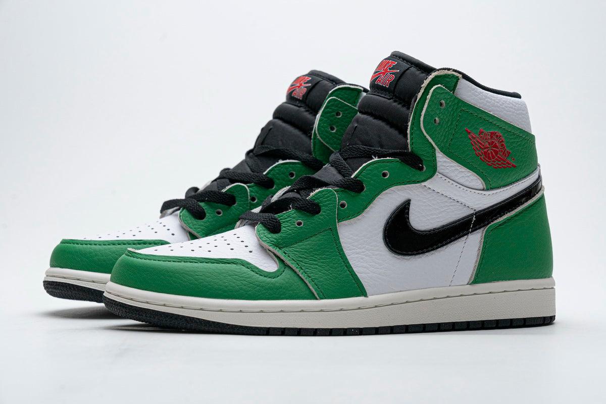 White Lucky Green Jordan 1