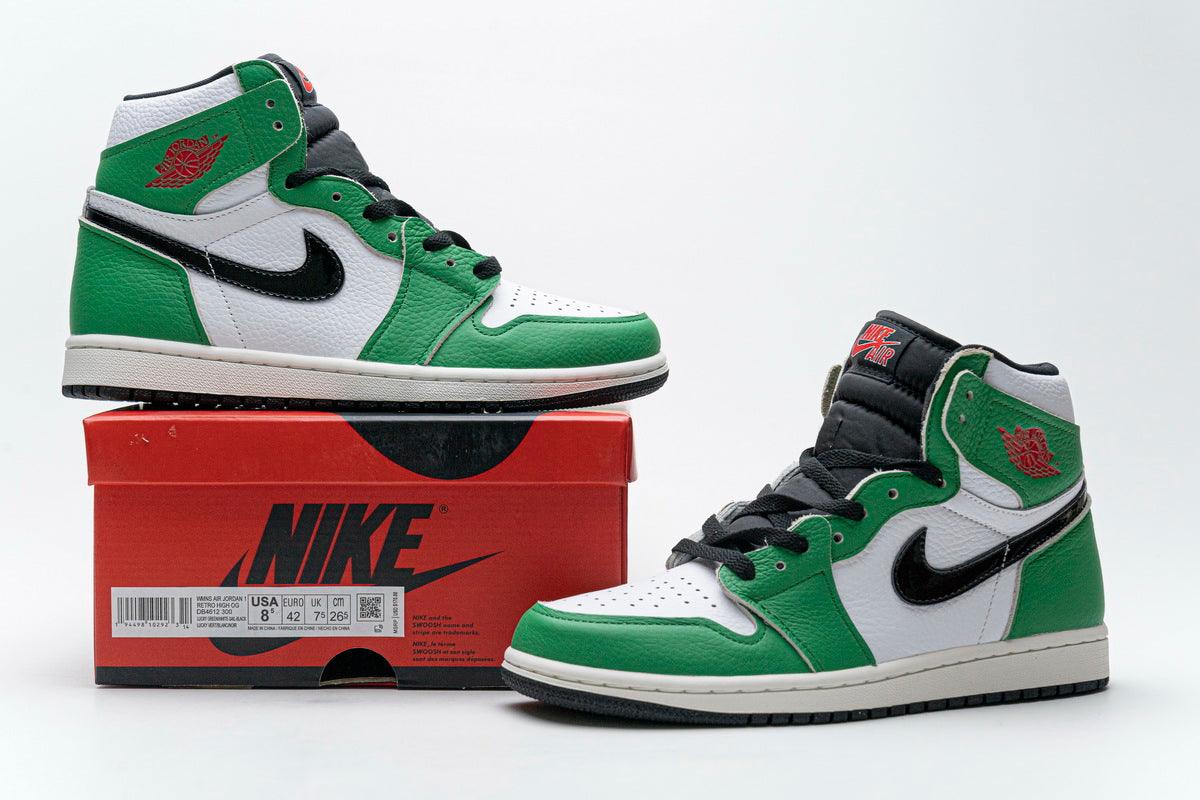 White Lucky Green Jordan 1