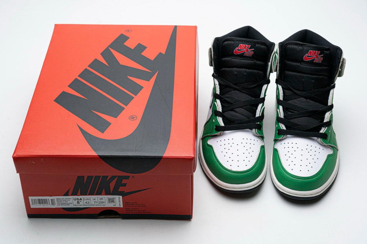 White Lucky Green Jordan 1