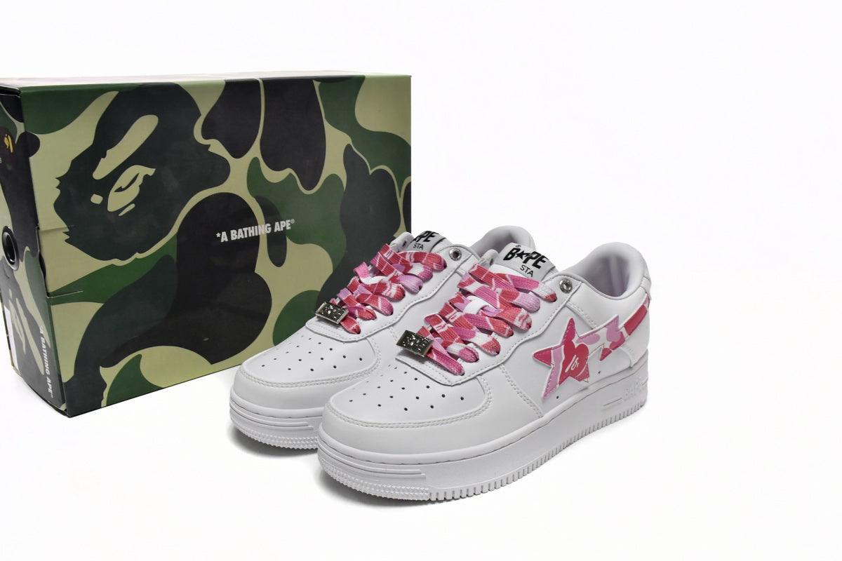 BAPE STA " CAMO WHITE PINK "