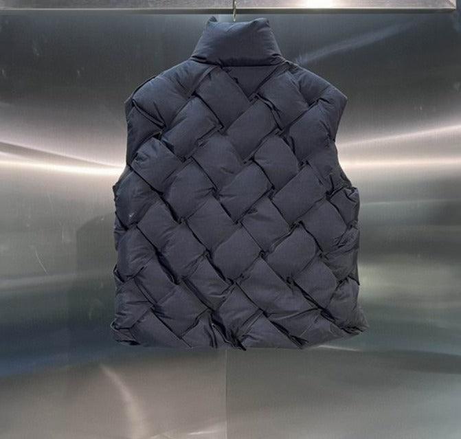 BOTTEGA VENETA INTRECCIATO NYLON VEST *GREEN/BLACK*