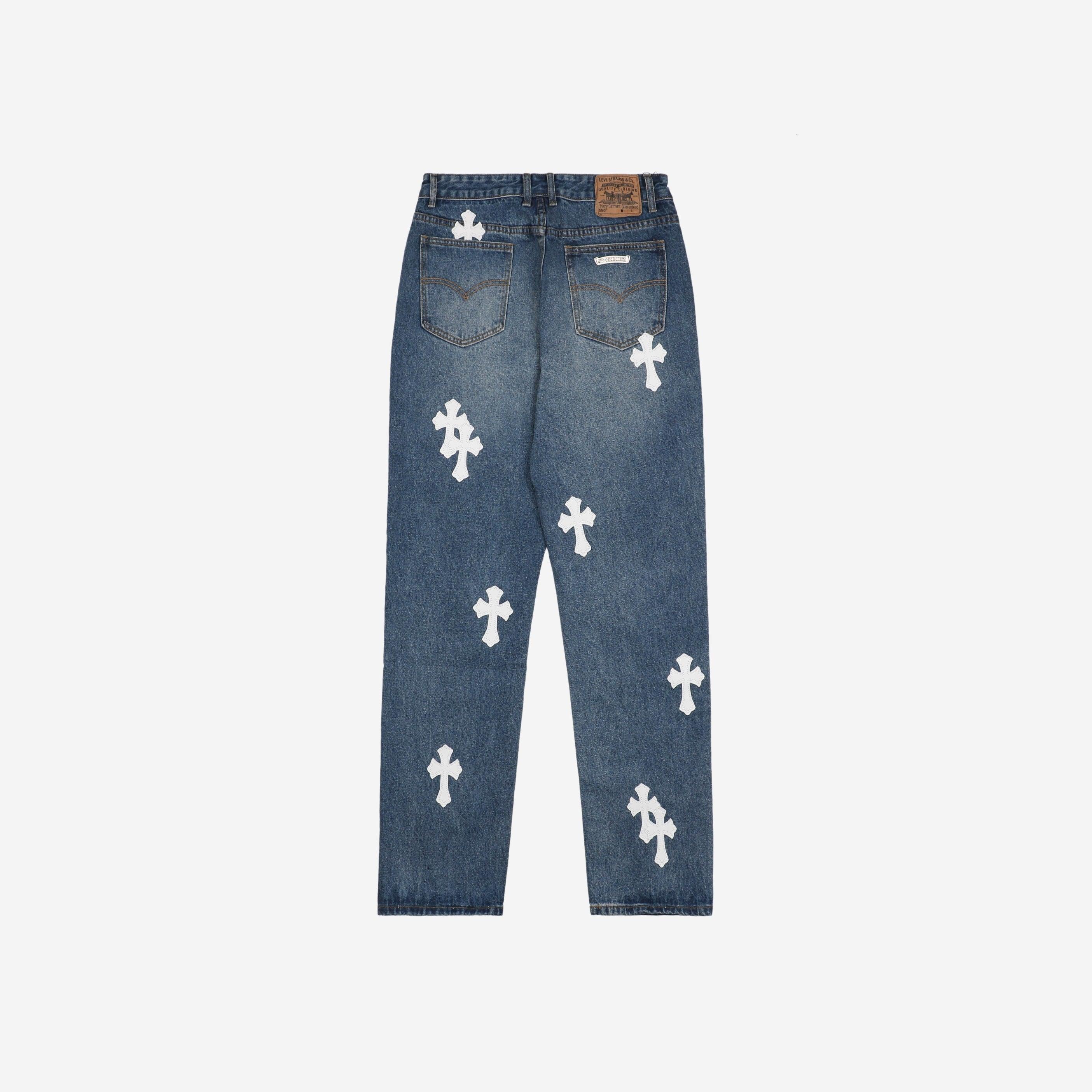 CHROME HEARTS 21FW DENIM CROSS *BLUE/WHITE*