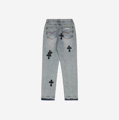 CHROME HEARTS 21FW DENIM CROSS *LIGHT BLUE/BLACK*