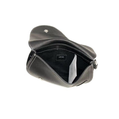 DIOR LEATHER SADDLE BLACK BAG