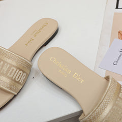 DIOR D-WAY SLIDE GOLD-TONE