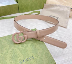 GUCCI MARMONT THIN BELT ROSE BEIGE