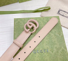 GUCCI MARMONT THIN BELT ROSE BEIGE