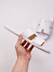 HERMES SLIPPERS *WHITE*