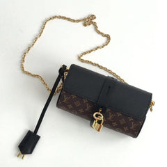 LOUIS VUITTON HANDBAG BLACK/BEIGE