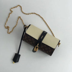 LOUIS VUITTON HANDBAG BLACK/BEIGE