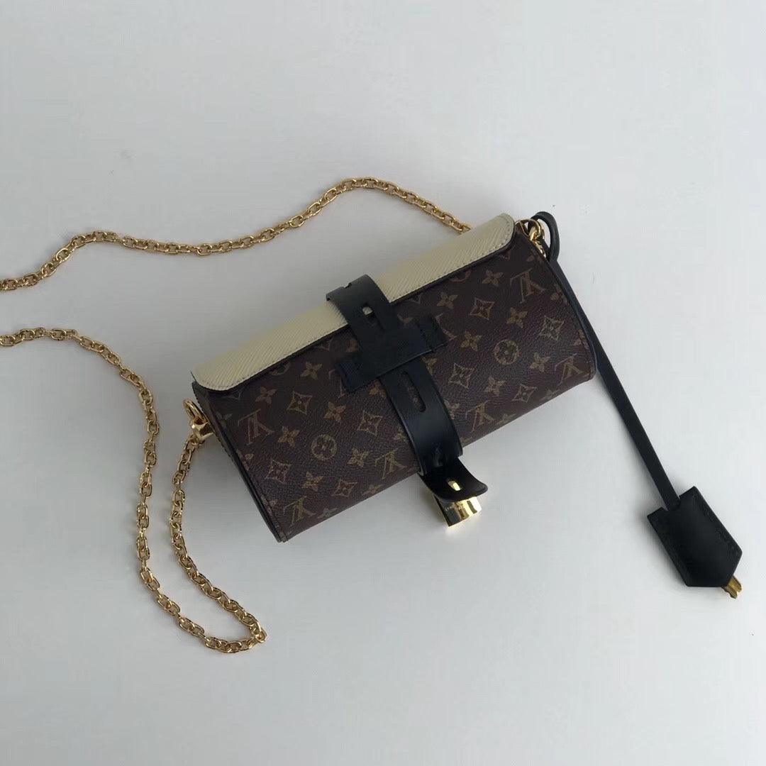 LOUIS VUITTON HANDBAG BLACK/BEIGE