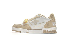 LOUIS VUITTON TRAINER " BEIGE CLOTH CLOVER "