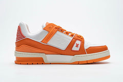 LOUIS VUITTON TRAINER " WHITE ORANGE "