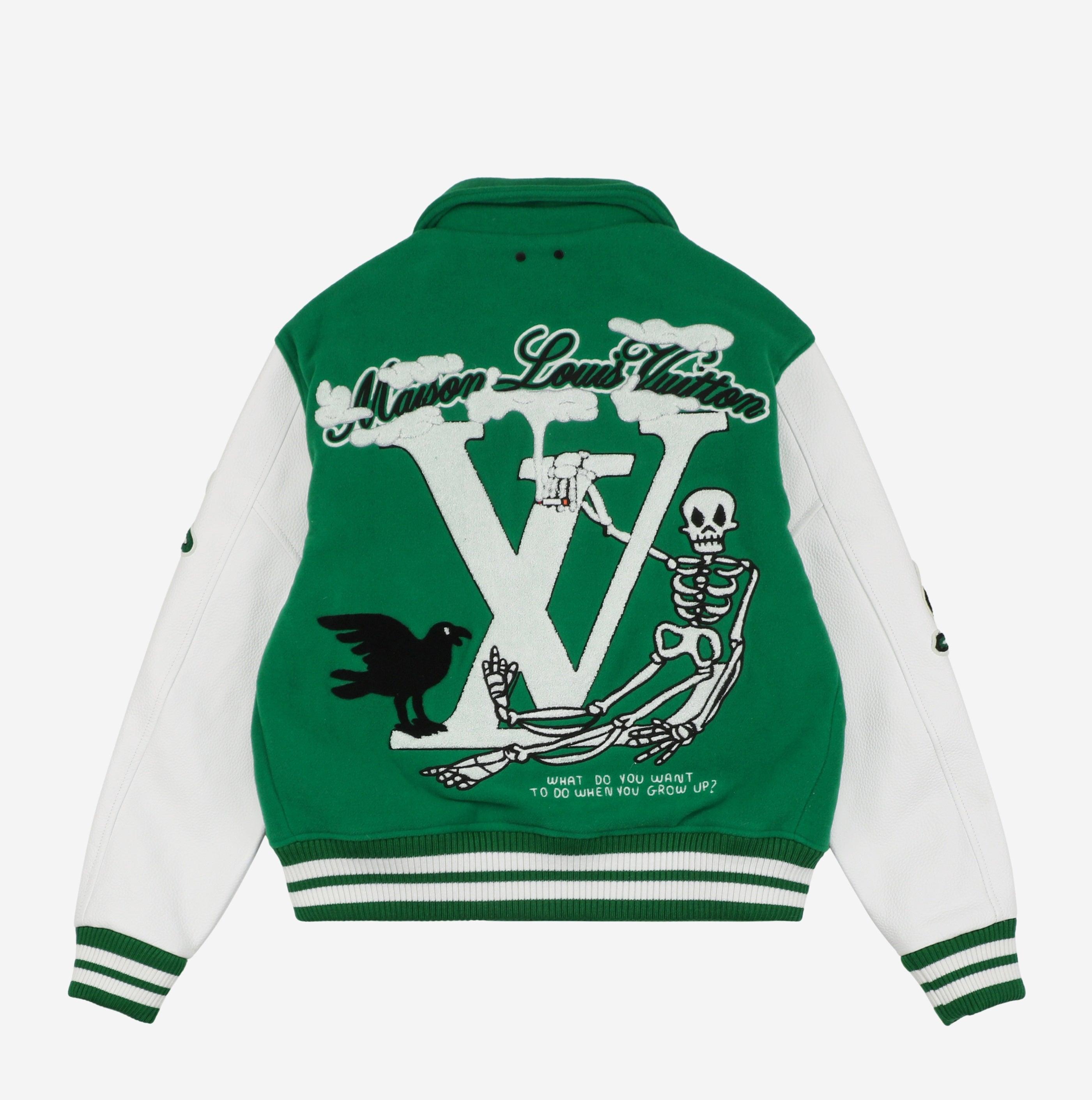 LOUIS VUITTON VARSITY JACKET 21FW *GREEN*