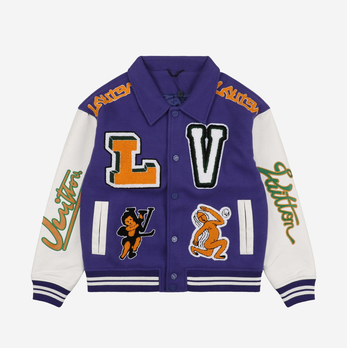 LOUIS VUITTON VARSITY JACKET 22FW *PURPLE*