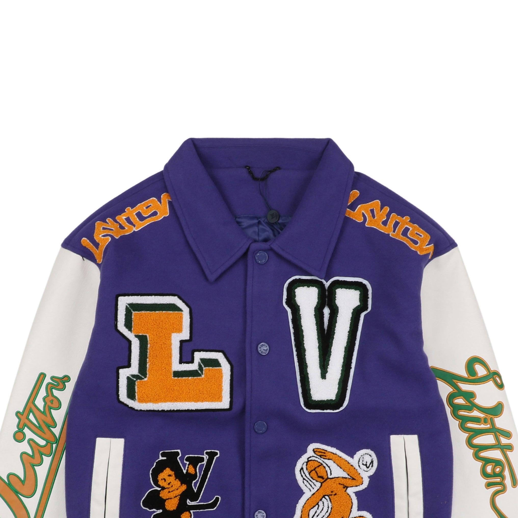 LOUIS VUITTON VARSITY JACKET 22FW *PURPLE*