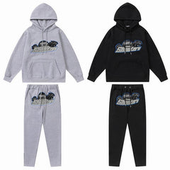 TRAPSTAR TRACKSUIT LOGO BLUE SHOOTERS *GREY/BLACK*