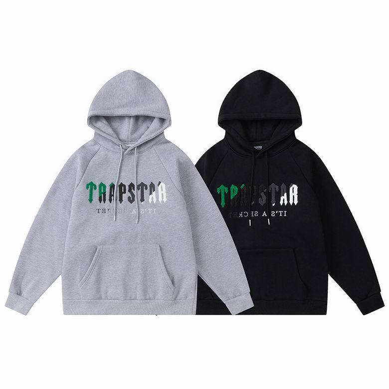 TRAPSTAR TRACKSUIT LOGO GREEN/GREY/WHITE *GREY/BLACK*